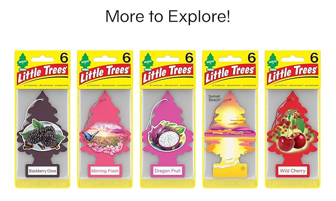 LITTLE TREES Car Air Freshener | Hanging Tree Provides Long Lasting Scent for Auto and Home | 24 Air Fresheners |Cherry Blossom