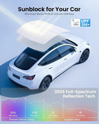2026 Upgraded Tesla Model 3 Sunshade Roof, UPF200+ Roof Sunshade with Storage Bag, No-Sag & No-Gaps Heat Insulation Foldable Glass Roof Sun Shade, Tesla Model 3 Accessories MY20-23 Gray