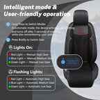Cooling Car Seat Cushion Front Seat,12V&24V Cooling Seat Cover for Cars with 10 Fans,Rapid Cooling with Automatic Start and Pause Seat Cushion (Black)