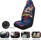 ELEQIN America 250th Anniversary Car Seat Covers Universal High Back Fashion Cushion Protector for Car Truck Suvs,Sedans,Vehicles,Airbag Compatible Front Car Seat Covers 2 Pack