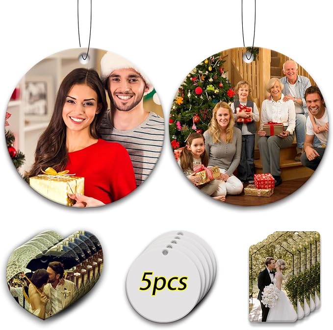 Custom Air Fresheners with Picture-Personalized Air Freshener for Car-Hanging Air Freshener for Wardrobe,Bathroom,Livingroom (Round 5pcs)