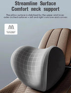Car Headrest & Lumbar Support Cushion 2025 Upgrade Comfort Memory Foam Car Backrest and Neck Pillow Ergonomic Car Headrest & Lumbar Support for Driving Car Support Cushion for Office Chair Car (Black)