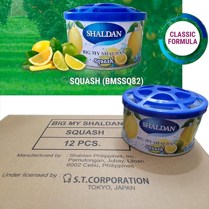 Air Freshener 3-Can Big My Shaldan Squash Scent Gel, Strong Strength Freshener for Large Cars (3-PK)
