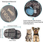 Soft-Sided Kennel Pet Carrier for Small Dogs, Cats, Puppy, Airline Approved Cat Carriers Dog Carrier Collapsible, Travel Handbag & Car Seat (Coffee Fish Print, 19" L x 11" W x 11" H)