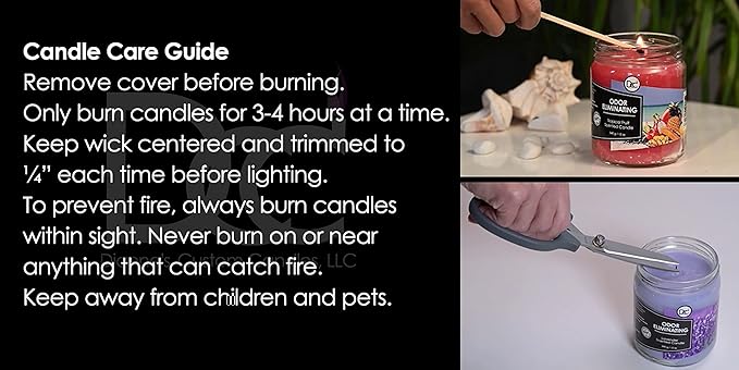 Lavender 2 Pack Odor Eliminating Highly Fragranced Candle - Eliminates 95% of Pet, Smoke, Food, and Other Smells Quickly - Up to 80 Hour Burn time - 12 Ounce Premium Soy Blend