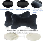 Car Neck Pillow(2 Pack), Softness Car Memory Headrest Pillow, Comfort Breathable Car Neck Support Pillow with Removable Cove for Relieve Fatigue Pain/Comfortable Ergonomic Design