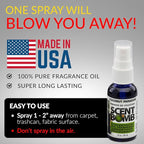 Scent Bomb Air Freshener Spray, Long-Lasting Odor Eliminator - Effective Deodorizer for Home & Car, Fresh Room Spray for Kitchen, Bathroom & Smell Neutralizer - 1 oz Pack of 4, Coconut Paradise