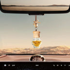 6 Pack Leak-Proof Hanging Car Diffuser - 8ml Refillable Empty Bottles with Wood Caps, 3 Funnels & 2 Droppers - Essential Oil Air Freshener for Car, Home or Office (6, Camellia)