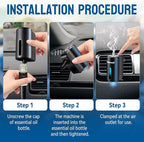 Featwell Car Air Freshener, Three Adjustable Modes Intelligent Car Aroma Diffuser, Rechargeable Car Aroma Diffuser, Black