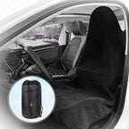 ZIMABLUE 1PC Waterproof Towel Car Seat Cover - 525g Heavy Duty 3-Layer Microfiber Sweat Protector for Bucket Seats - Non-Slip Machine Washable Universal Fit for Gym, Yoga, Beach, Pets & Outdoors-Black