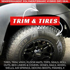 RENEW PROTECT - Blak - Real Restoration & True Protection, Rich Black for Tire & Trim, Mid- High Shine, Mats - RV- Motorcycle-Safe, Acrylic Ceramic-Hybrid Protectant, Wash-Proof, 5 min Dry-Seal 16oz