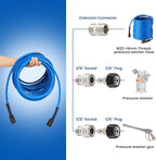 Twinkle Star Super Flexible Pressure Washer Hose 50ft, 5800 PSI Kink Resistant Power Washer Hose 1/4 in., Replacement Power Wash Hose with Stainless Steel M22 and 3/8" Quick Connection Kit