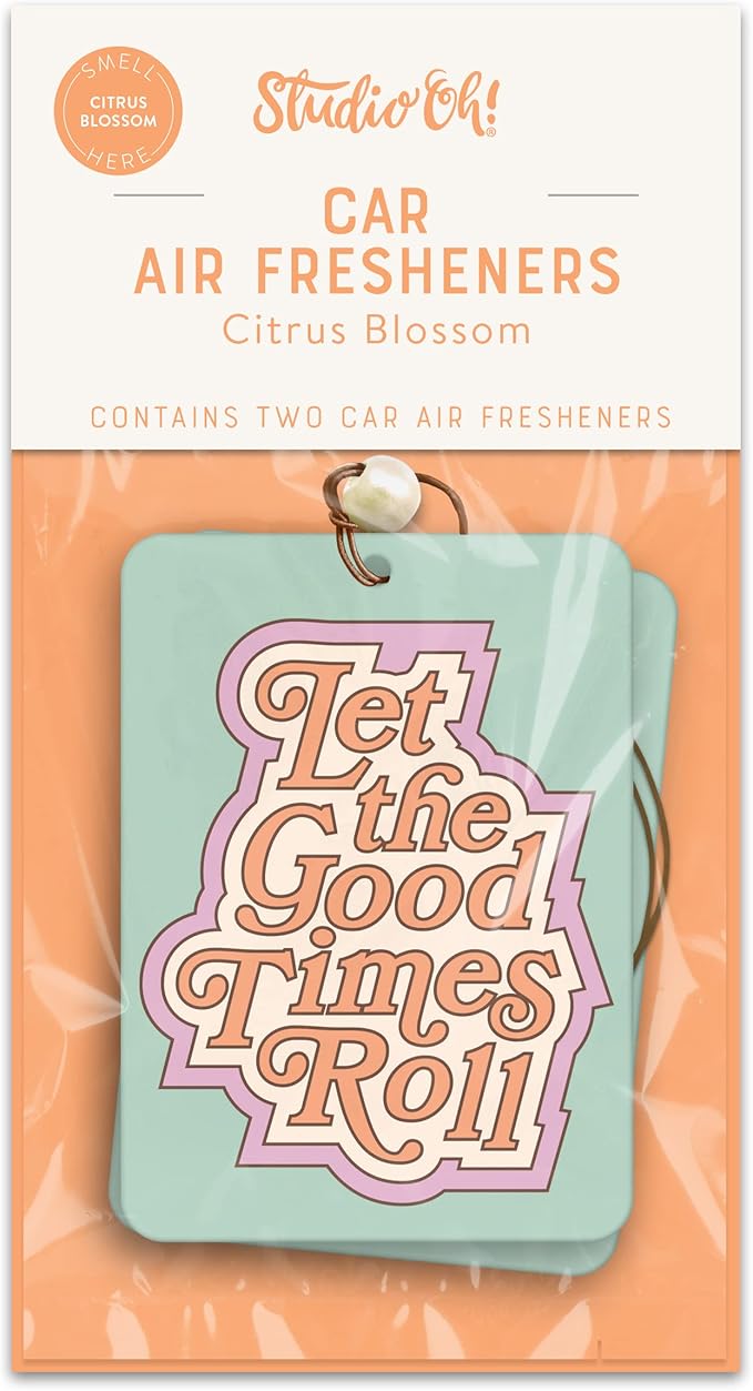 Studio Oh! Scented Hanging Car Air Fresheners - Pack of 2 - Natural & Exclusive Fragrance with DeoBoost Technology - Unique Design with Decorative Bead - Be Kind To All Kinds