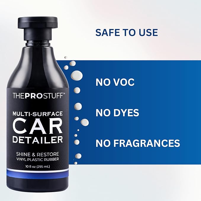 The Pro Stuff® Car Plastic Restorer Black | Restore Faded Plastic to Factory Finish | Easy Apply, Long Lasting, No-Residue Formula | Professional Back to Black Trim Restorer