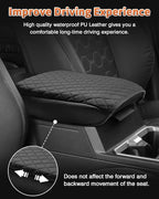 Shademax Custom for 2026 2025 Toyota 4Runner Center Console Cover Armrest Cover for 4Runner Accessories 2025 Truck Arm Rest Cushion Pad PU Leather Middle Console Cover Armrest Seat Box Protector