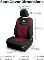 FH Group Automotive Car Seat Covers Front Set Premium 3D Air Mesh Front Seat Covers, Airbag Compatible Universal Fit Interior Accessories for Cars Trucks and SUVs - Burgundy