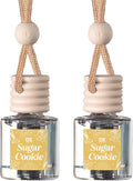 C&E Craft Co Hanging Car Air Freshener Diffuser 2 Pack, Long Lasting Fragrance Oil Car Freshener, Glass Bottle Auto Air Freshener, Made in USA (Sugar Cookie)