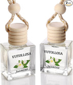 2-Pack Car Air Fresheners, Car Deodorizer, Jasmine Scented Air Freshener – Long Lasting Hanging Car Air Freshener for Men and Women, Car Scent Diffuser by VUTOLLOSA