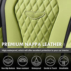 Coverado Seat Covers Front Seats, Green Car Seat Covers 2 Pack, Driver Seat Cover, Luxury Automotive Seat Covers, Car Seat Cushion, Front Car Seat Covers Leather Seat Protector Fit for Most Cars
