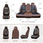 Coverado Car Seat Covers, Front Covers for Cars, Car Seat Cover Front Seats, Automotive Seat Cover, Waterproof, Leather Car Seat Cushion, Universal Interior Covers Seat Protectors for Most Cars