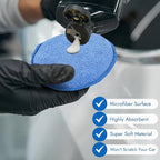 10 Pack Wax Applicator Pads, Microfiber Applicator Pad with Finger Pocket, Foam Car Wax Applicator Pad for Car Cleaning and Polishing (Blue)