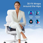 Benazcap Large Pressure Relief Seat Cushion for Tailbone Pain Office Chair Cushion for Butt, Back Pain, Coccyx & Sciatica Pain Relief Pillow. Memory Foam Seat Cushions for Office Chairs