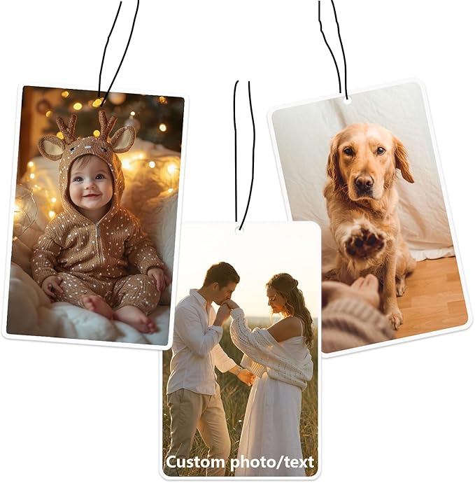 Custom Air Fresheners with Picture - Personalized Double Sided Photo Air Freshener for Car - Customized Face Air Freshener - Custom Birthday Gift, Photo Gift for Men Women