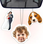 Custom Car Air Freshener with Picture, Personalized Double Sided Photo air Freshener, Hanging Ornament for Car Interior Decor Wardrobe Bathroom (Irregular Shapes)
