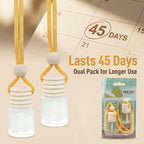 IKEDA Car Air Freshener, Essential Oil Diffuser for Car, 4ml Hanging Car Air Freshener, 45+ days Long Lasting Air Freshener(2 * 4ml Pack of Coconut)