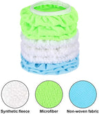 Mudder 20 Pieces Car Orbital Buffer Polisher Pad Bonnet Microfiber Max Bonnet Polishing Buffing Pad Cover(Fluorescent Green,5-6 Inches)