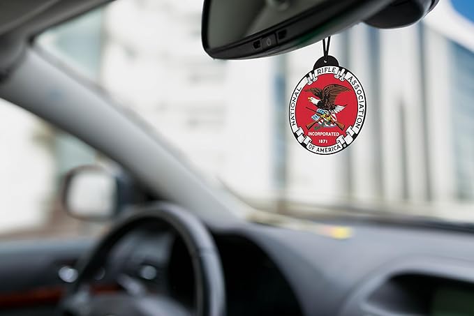 Elektroplate Officially Licensed National Rifle Association NRA (Classic Disk and Heritage Styles) Automotive Hanging Air Fresheners 3.6" for Vehicles | Artic Blast Scent 6-Pack