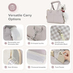 Dog Purse Carrier for Small Dogs & Puppies Up 12 Lbs, Soft Cotton Tote Pet Shoulder Bag with Pockets, Foldable & Washable Breathable Puppy Carrier for Yorkie, Chihuahua & Cats - Gray
