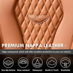 Coverado Seat Covers, Car Seat Covers Full Set, Leather Car Seat Cover, Car Seat Covers Front Seats Back Seat Cover Seat Protector Universal Fit Most Cars (Brown-All, FullSet)