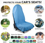 Waterproof Sweating Car Seat Cover for Post Gym Workout, Running, Swimming, Beach and Hiking, Universal Fit Non-Slip Bucket Seat Protector for Cars SUV Trucks, Machine Washable (Light Blue)