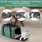 BAGLHER Cat Carrier Bag,Airline Approved Pet Carrier Soft Side Pet Travel 5 Sides Open Doors 3 Sides Expandable Foldable Dog Carrier with Fleece Pad