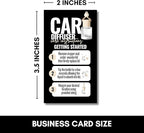 Car Diffuser Instruction Cards | Physical Printed 2" x 3.5" inches Business Card Size | Car Diffuser Supplies | White with Black Design (black)