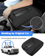 Autorder Center Console Cover for 2014-2018 Chevy Silverado/GMC Sierra 1500 2500 3500 Accessories Armrest Cover Anti-Scratch Middle Console Pad Armrest Protector(ONLY for Bucket Seat!)