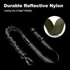 Dog Seat Belt for Car, Adjustable Dog Car Harness Seatbelt for Small Medium Large Dogs, Heavy Duty Travel Safety Restraint with Locking Aluminum Hook & Reflective Nylon Strap, Ranger Green