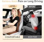 FLORICH Memory Foam Seat Cushion for Car and Lumbar Support Headrest Pillow Ergonomic Car Seat Back Support Neck Pillow for Driving Truck Driver Seat Cushion Lumbar Pillows for Back Pain Relief, Brown