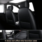AOMSAZTO Custom Fit for Honda Civic Seat Covers Sedan LX 2016 2017 2018 2019 2020 2021 Ful Set Faux Leather Car Seat Covers Black
