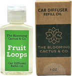 1 OZ Premium Car Diffuser Refill Oil – 2 Pack Long Lasting Fragrance Oil for Car, Home & Office | Compatible with Most Diffusers | Fresh, Pleasant Scent for Every Space (Black Ice + Fruit Loops)