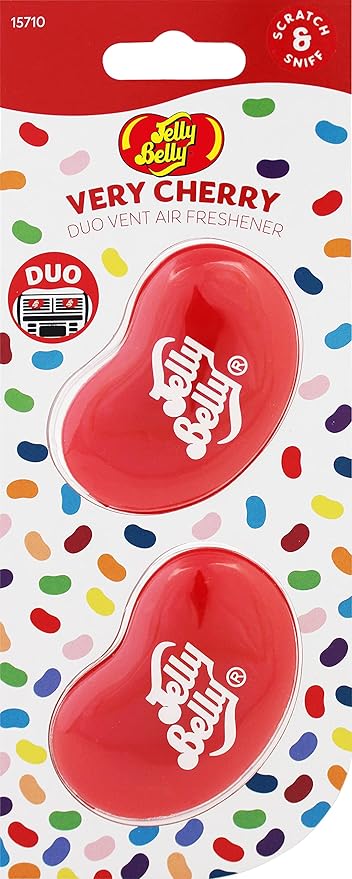 Jelly Belly 15710A 3D Gel Mini Vent Air Freshener Duo Pack-Very Cherry
