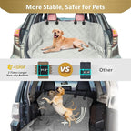 F-color SUV Cargo Liner for Dogs - Waterproof Pet Cargo Liner with Side Flaps, Comfort Dog Cargo Cover with Bumper Flap, Scratchproof Non-Slip Large for Full-Size SUVs Vans, 55 x 93 Inch, Grey