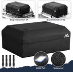 ARKSEN 64 x 34 x 6 Inch Universal Roof Rack with Extension, 600D Waterproof Bag, 2 Ratchet Straps&Net, 150 LBS Capacity Heavy Duty Rooftop Cargo Basket for SUV, Truck, RV, Pickup