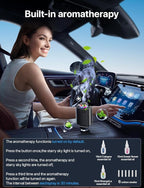 Aromatherapy 5 in 1 Retractable Car Charger with Starlight, USB C Car Charger Adapter and 2 USB Ports, Aroma Starry Sky Car Air Freshener Diffuser Fast Charging Compatible with iPhone 16 15 14 13 12