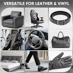 Leather Recoloring Balm - Scratch Repair & Color Restore Kit for Faded Leather, Leather Couch & Car Seats - 12OZ Leather Restorer Balm for Furniture, Auto Interior, Vinyl, Accessories (Dark Gray)