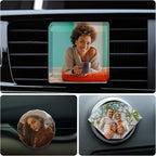 Custom Crystals Car Air Vent Clip with Photo Personalized Picture Car Air Freshener Clips Interior Car Accessories Decoration for Men Women