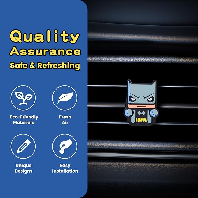Air Vent Decoration - Cute Super Hero Decorative Vent Clip for Cars, Bedroom or Office [Batman]