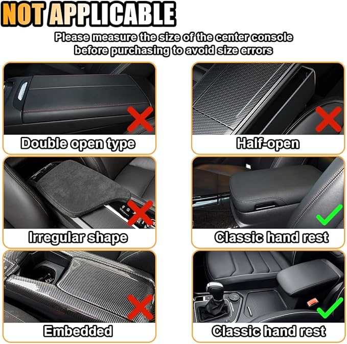 Bling Leather Car Armrest Seat Box Cover, Car Console Armrest Cover with Crystal Rhinestones, Anti-Scratch Waterproof Auto Center Console Protector Cushion Pad for Car SUV Truck (Red)