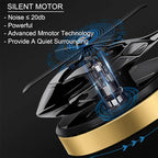 Upgraded AL Alloy Helicopter Aromatherapy Solar Rotating Air Freshener, Home and Car Interior Decoration Accessories (Gold)